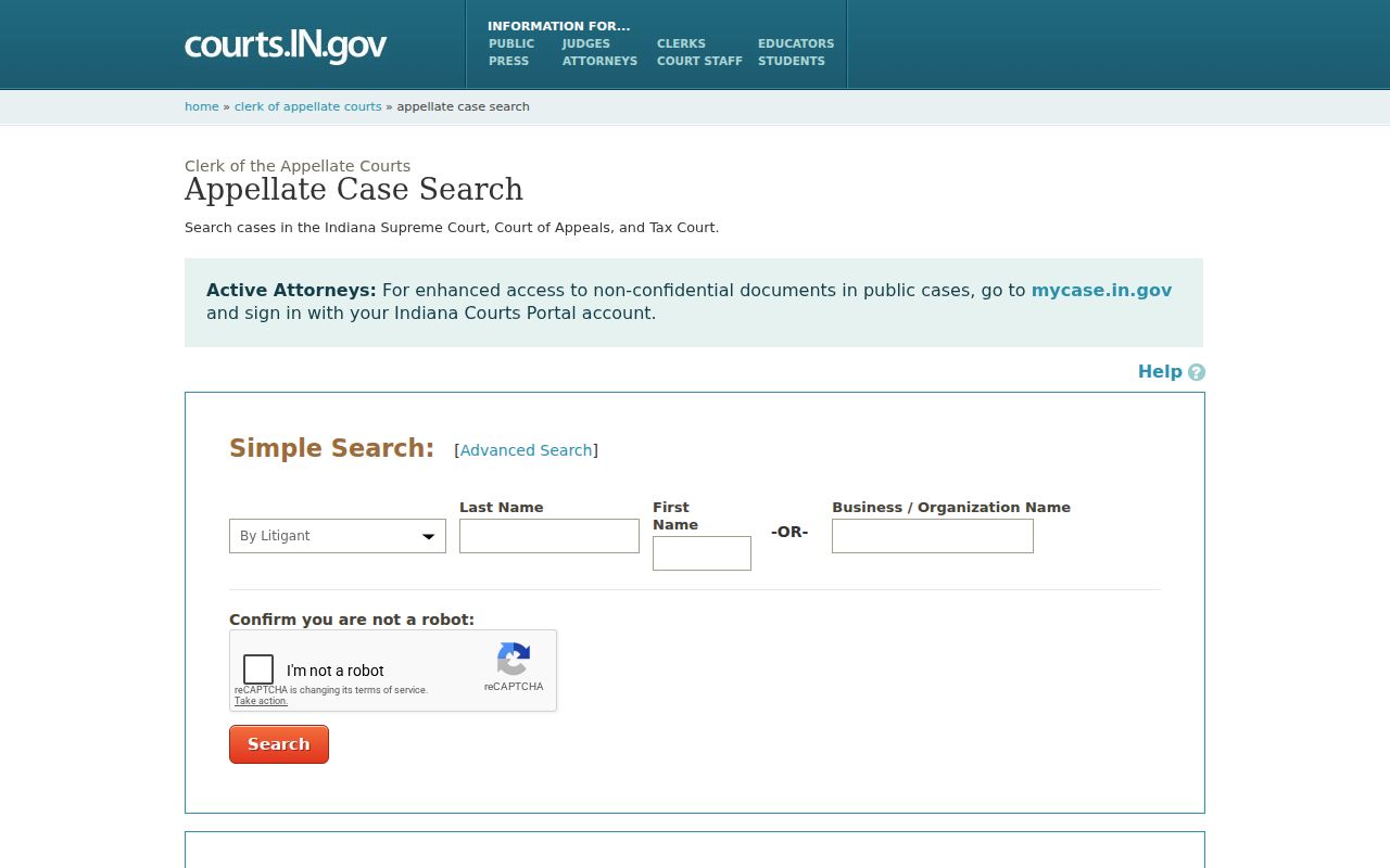 Larwill court docket Indiana appellate search source
