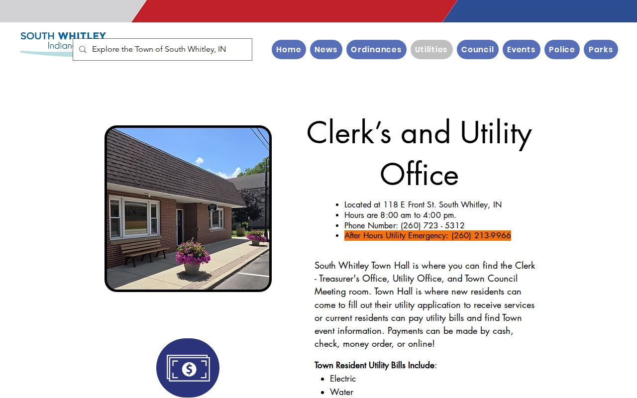 South Whitley court docket Clerk-Treasurer contact source